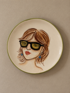 Custom hand-painted portrait plate