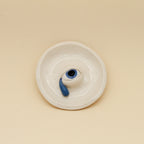 Blue eye tear ceramic trinket dish
