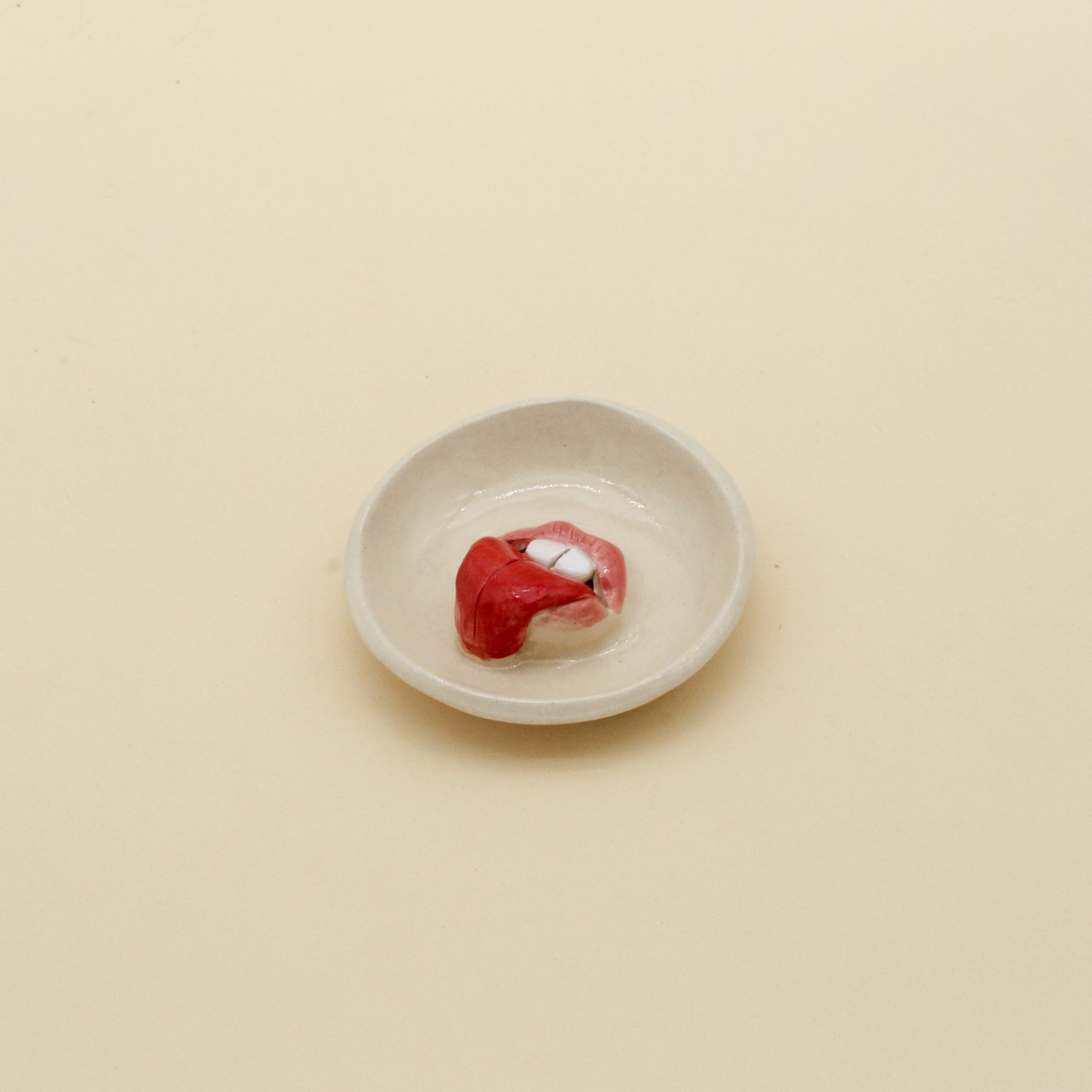 Lips tongue trinket tray dish