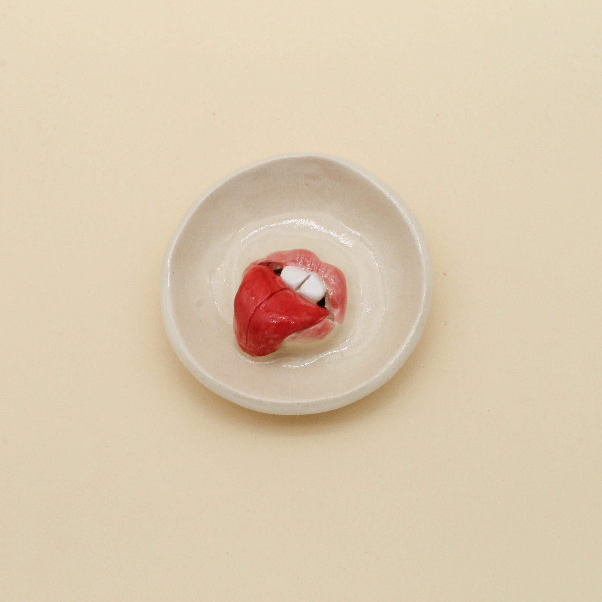 Lips tongue trinket tray dish