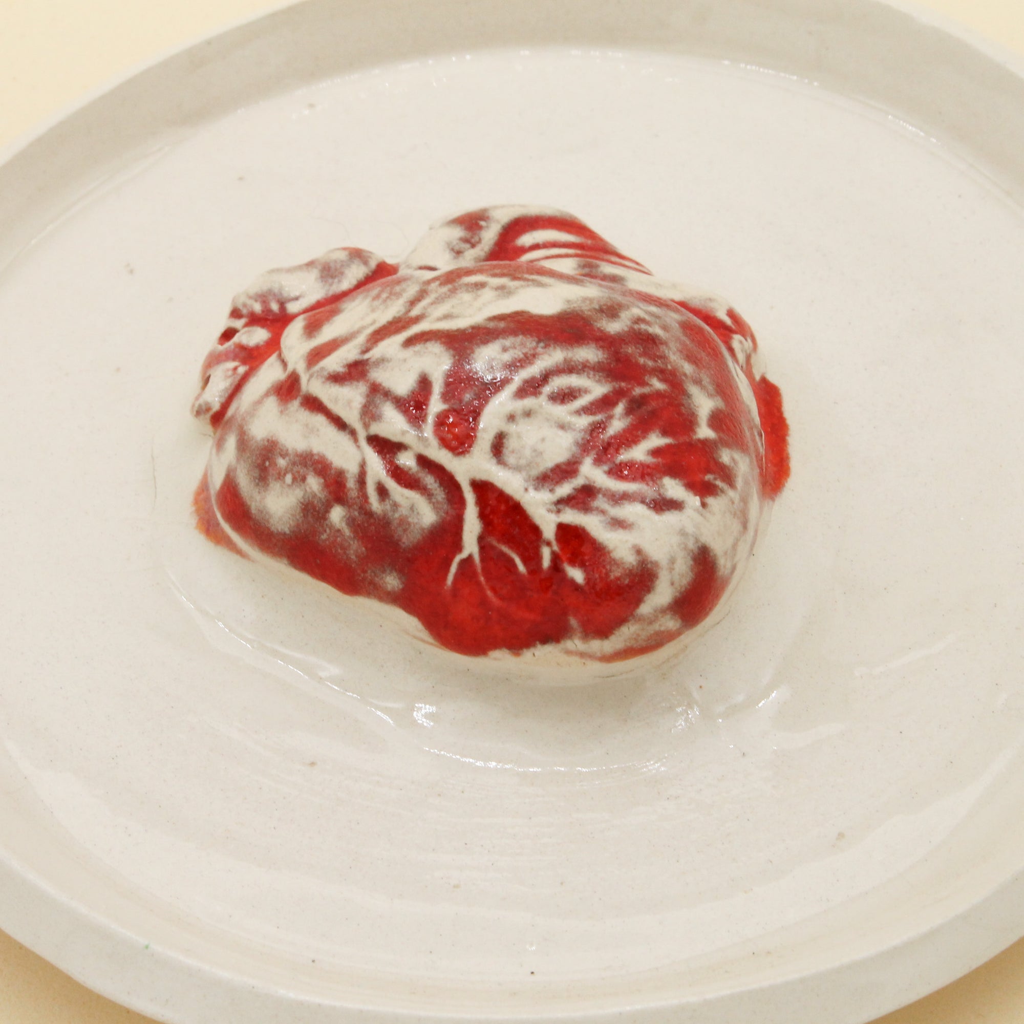 Ceramic heart deco piece