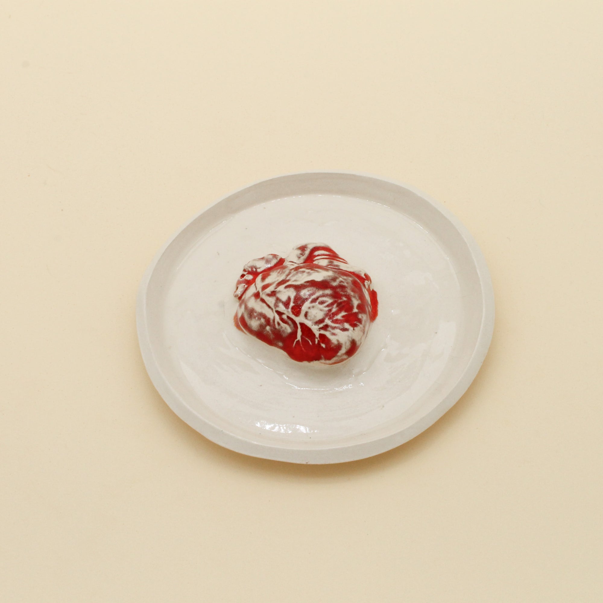 Ceramic heart deco piece