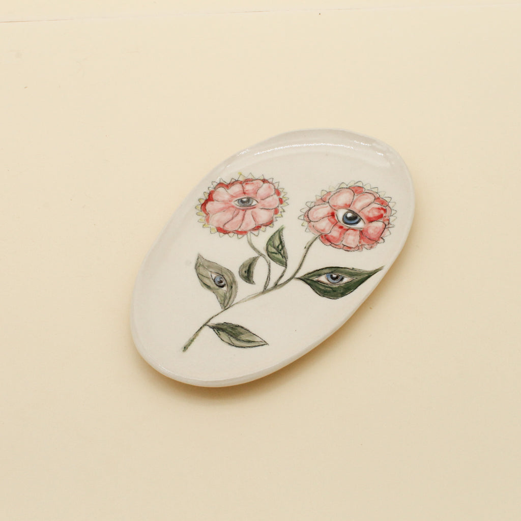 Ceramic platter Eyes in Bloom