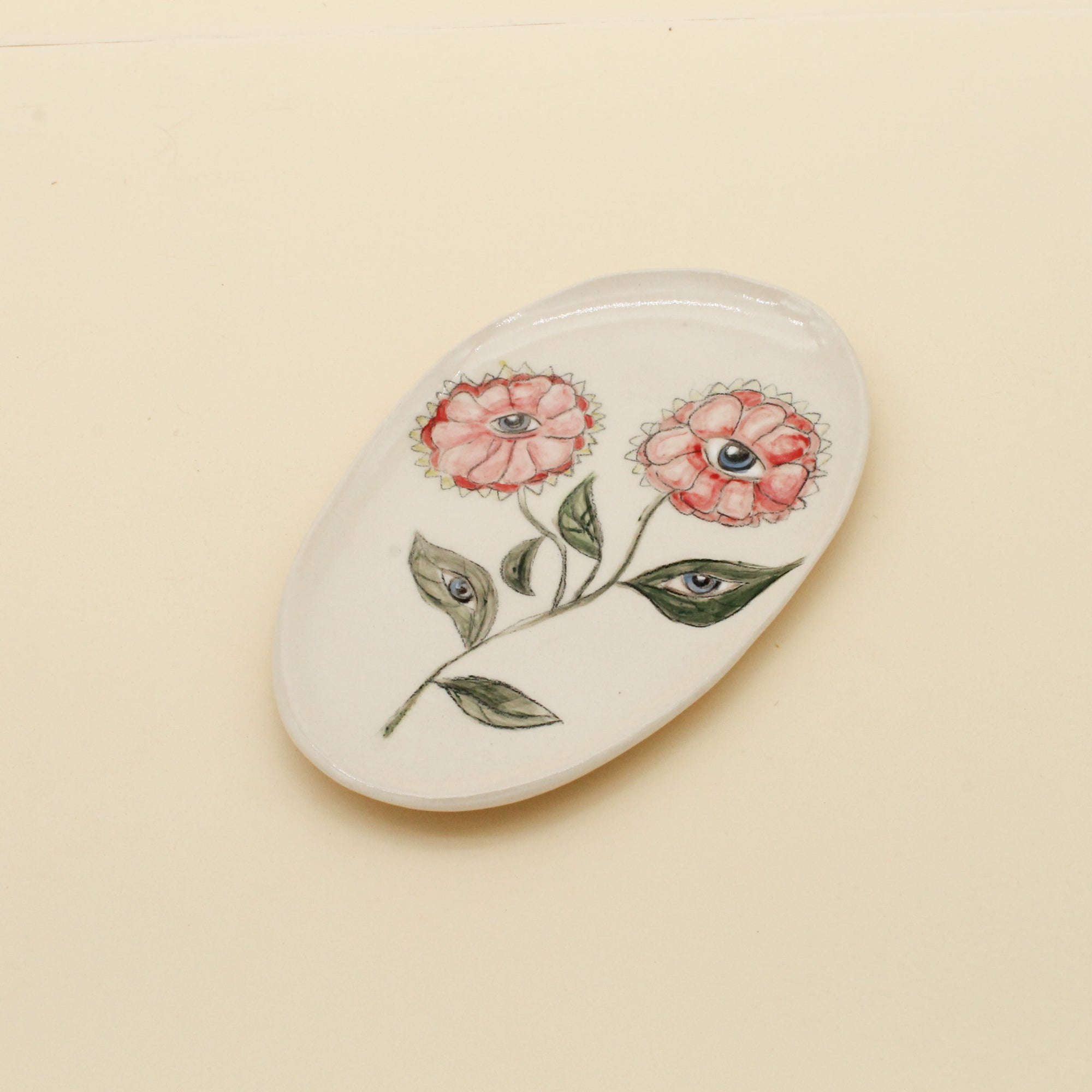 Ceramic platter Eyes in Bloom