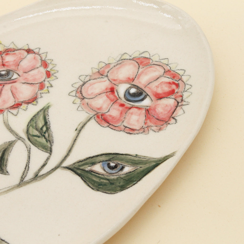 Ceramic platter Eyes in Bloom