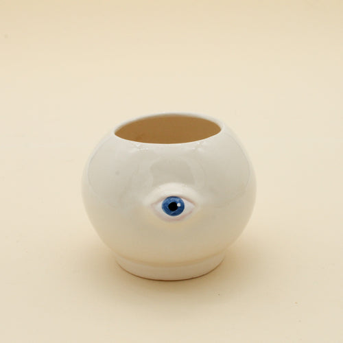 Round Handmade Ceramic Piece with Eye