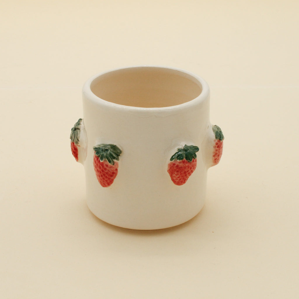Handmade Strawberries Ceramic Piece