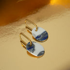 Alba earrings - porcelain and inox steel