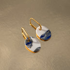 Alba earrings - porcelain and inox steel