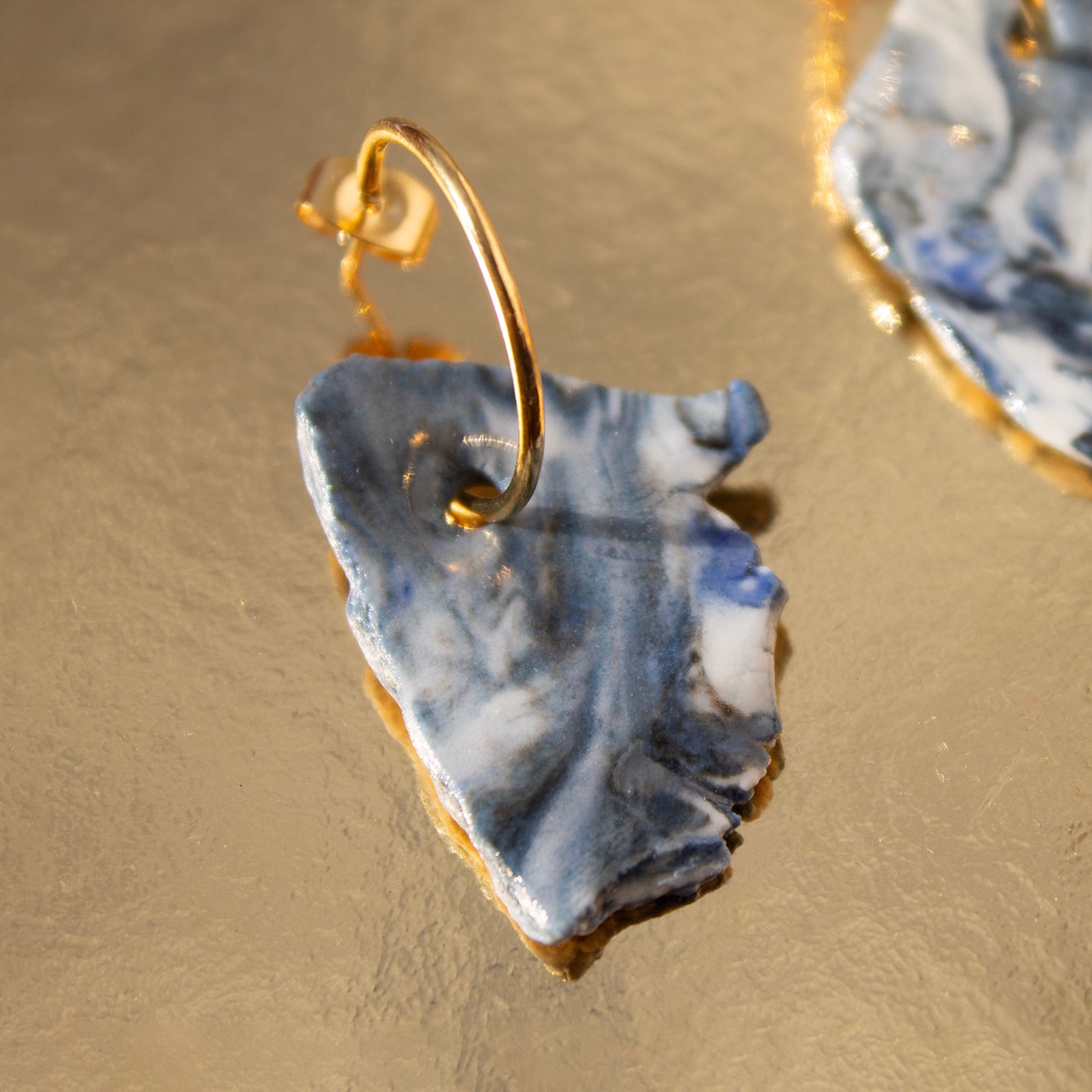Teixidelo earrings - porcelain and inox steel