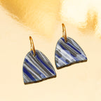 Melide earrings - porcelain and inox steel