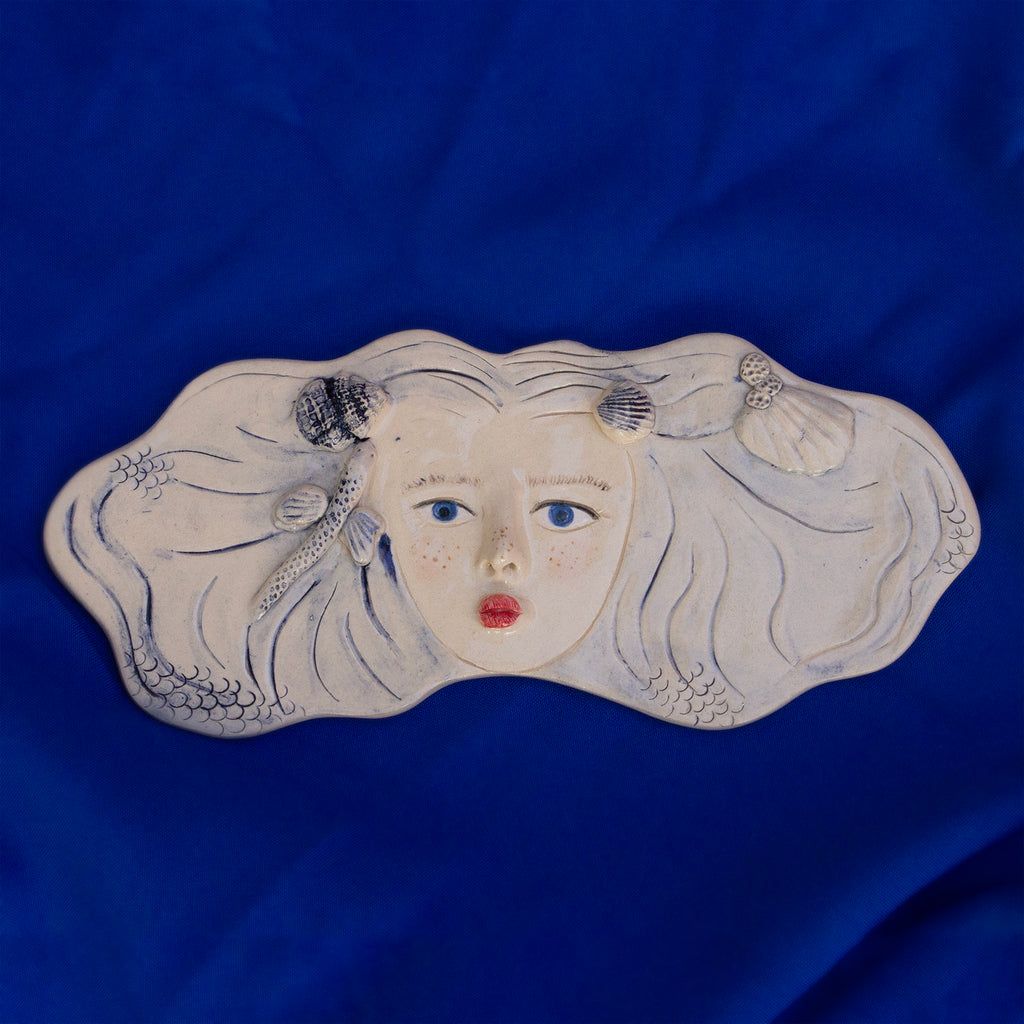 Big Hair Claudina Ceramic Wall Piece