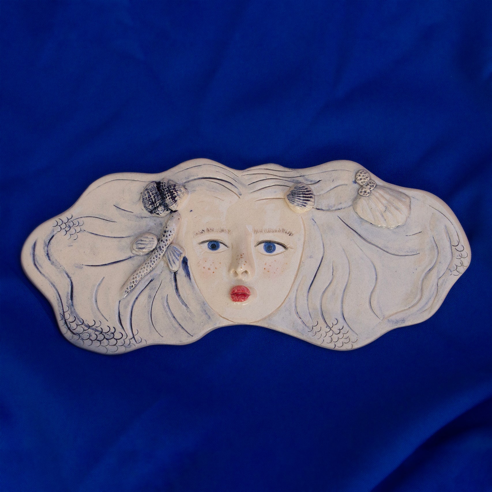 Big Hair Claudina Ceramic Wall Piece