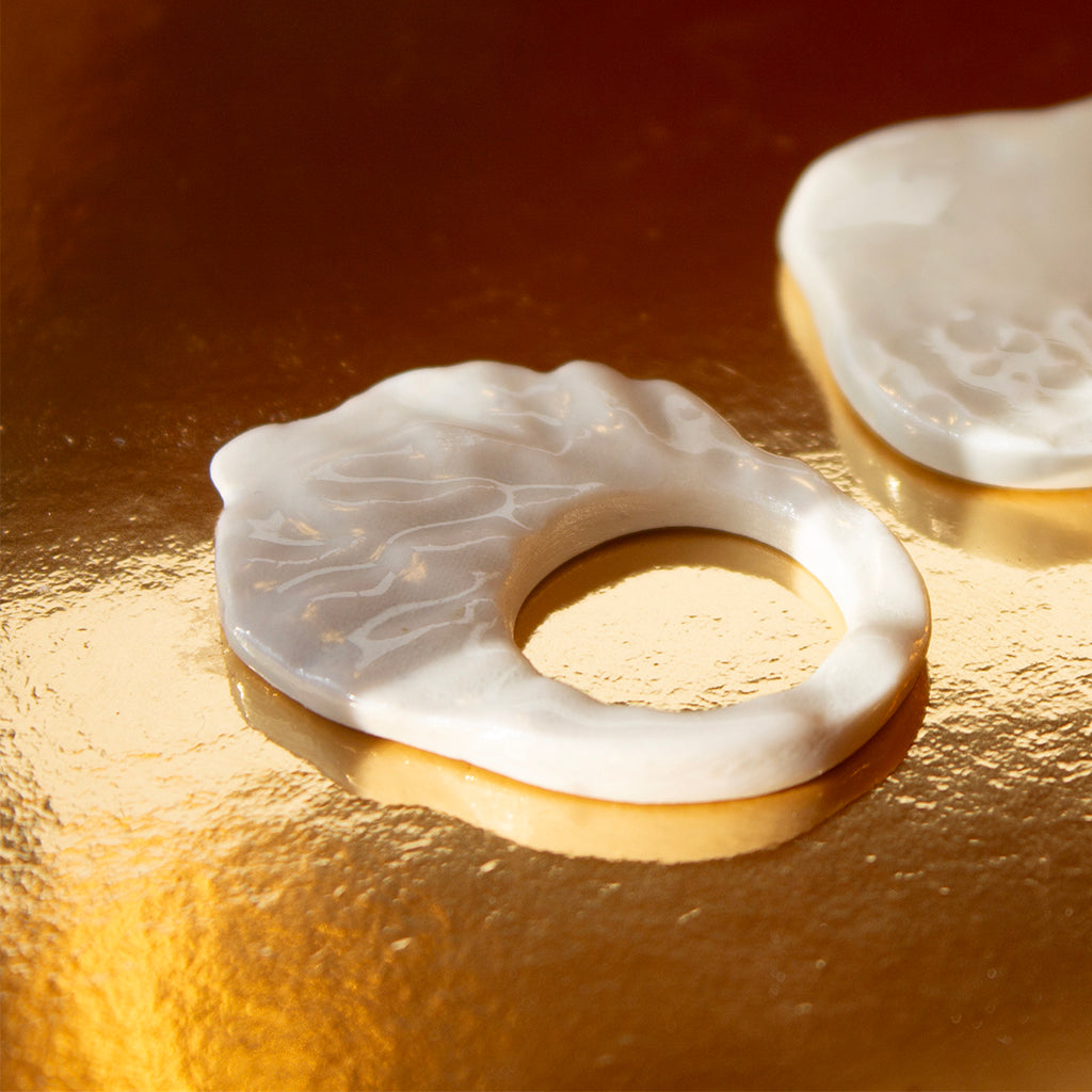 Area Branca ring - porcelain