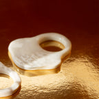 Onda Branca ring - porcelain