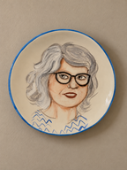 Custom hand-painted portrait plate