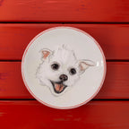 Custom pet handpainted portrait plate