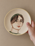 Custom hand-painted portrait plate