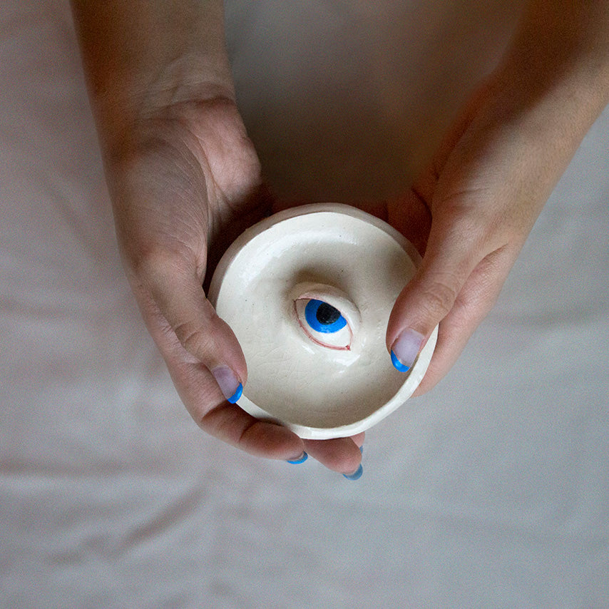 Blue Eye Trinket Tray Dish