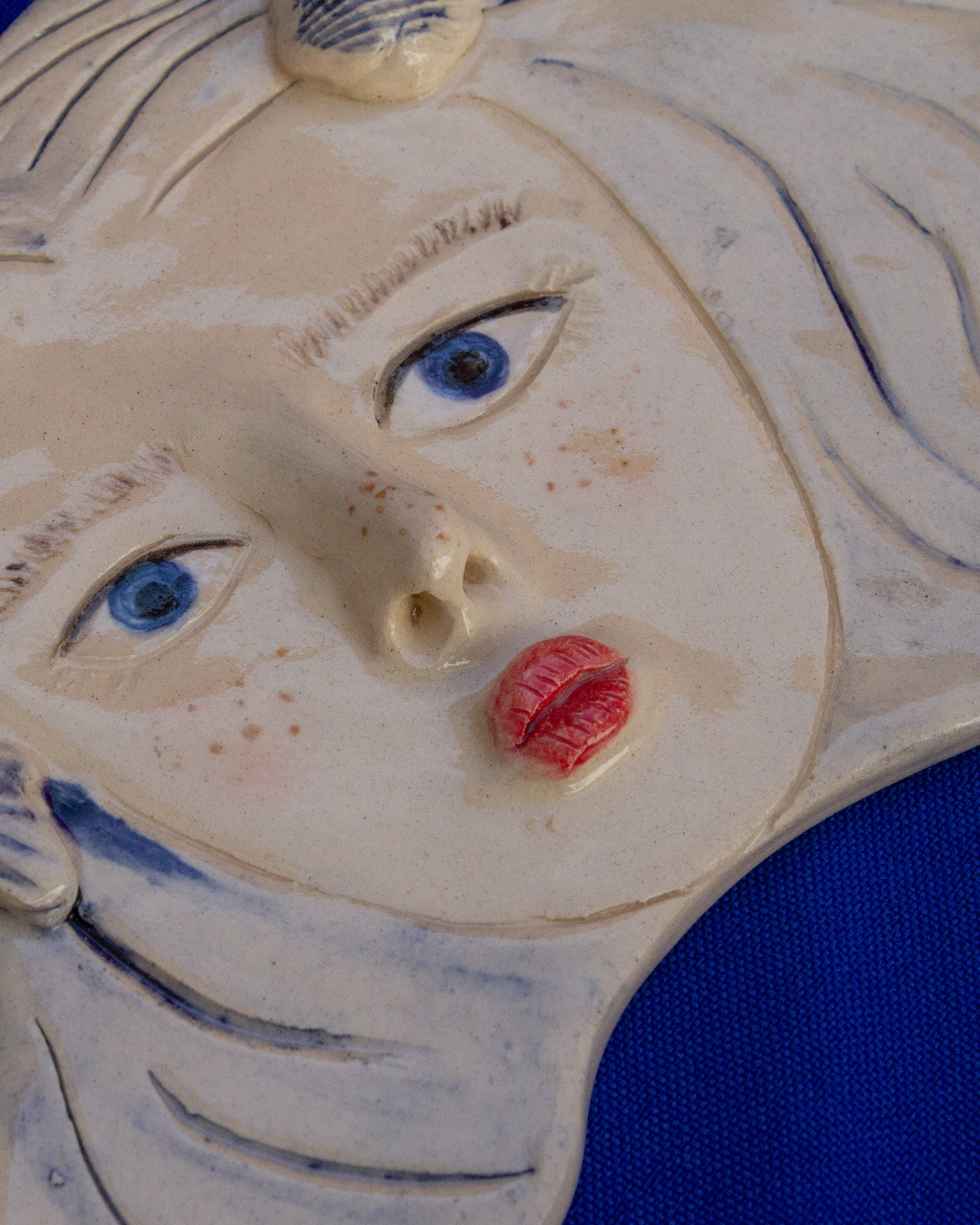 Big Hair Claudina Ceramic Wall Piece