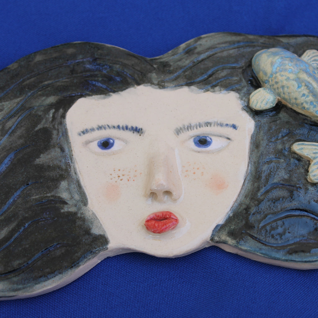 Big Hair Calista Ceramic Wall Piece