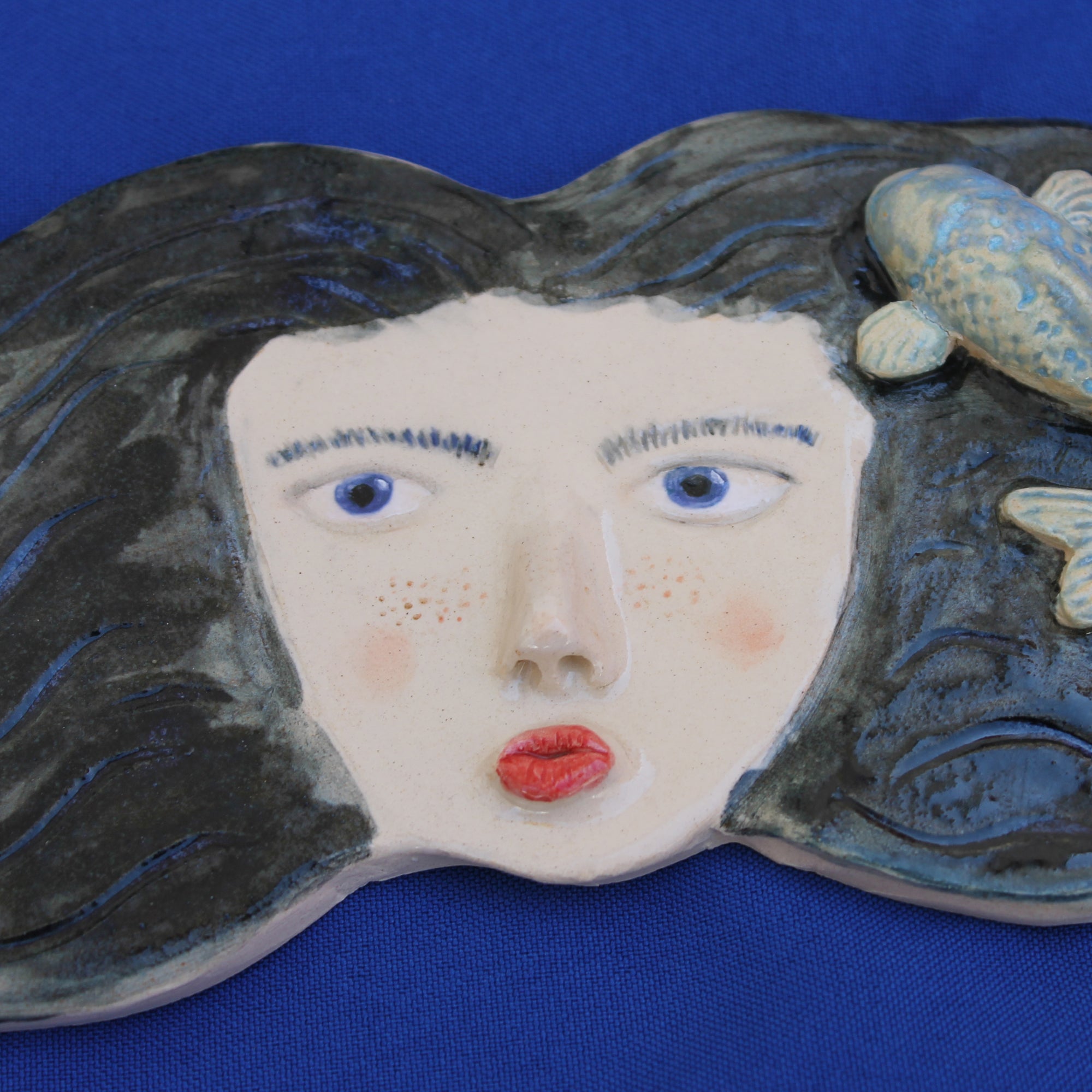 Big Hair Calista Ceramic Wall Piece