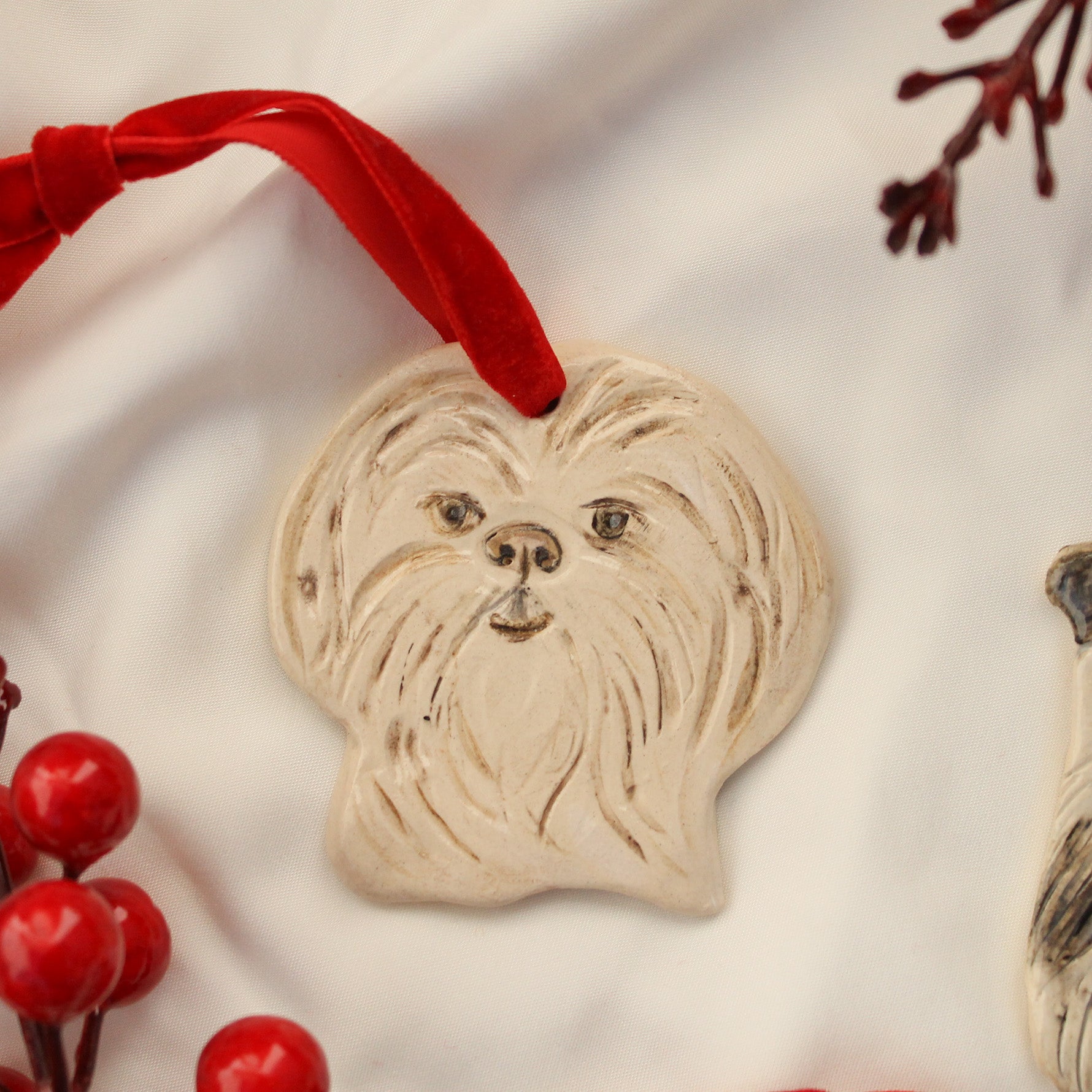 Shih Tzu Christmas ornament