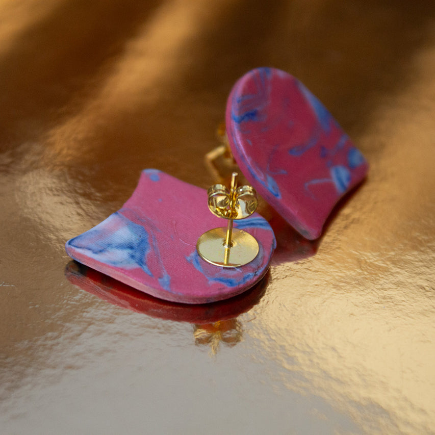 Bartolo earrings - porcelain and inox steel