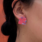 Bartolo earrings - porcelain and inox steel