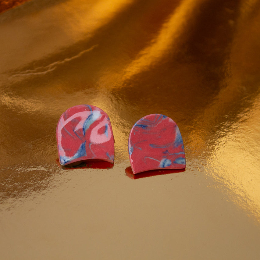 Bartolo earrings - porcelain and inox steel