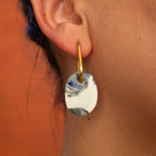 Alba earrings - porcelain and inox steel