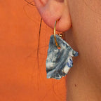Teixidelo earrings - porcelain and inox steel