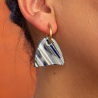 Melide earrings - porcelain and inox steel