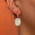 Comba earrings - porcelain and inox steel